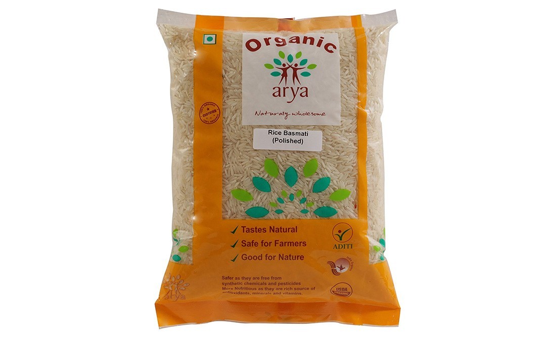 Arya Organic Basmati Rice (Polished)   Pack  1 kilogram